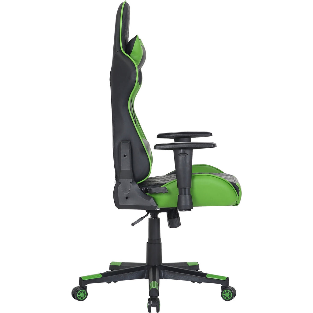 Hanover Commando Green & Black Ergonomic Racer Gaming Chair | Height Adjustable Gas Lift | Tilt Recline | High Quality Padding | HGC0115