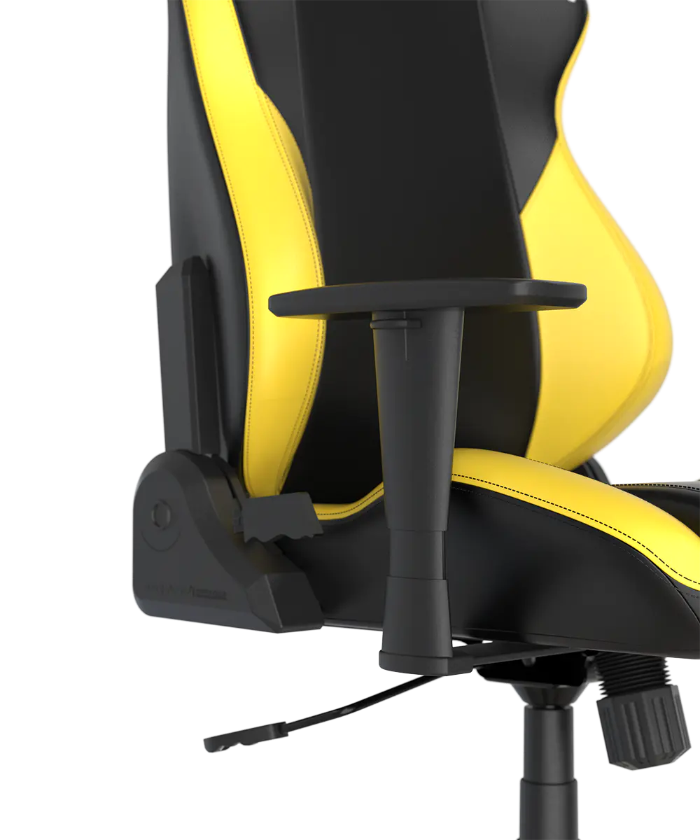 DXRacer Drifting Series Ergonomic Gaming Chair with PVC Leather, High Back Racing Style Office Recliner Adjustable Swivel Gaming Chair, Black and Yellow