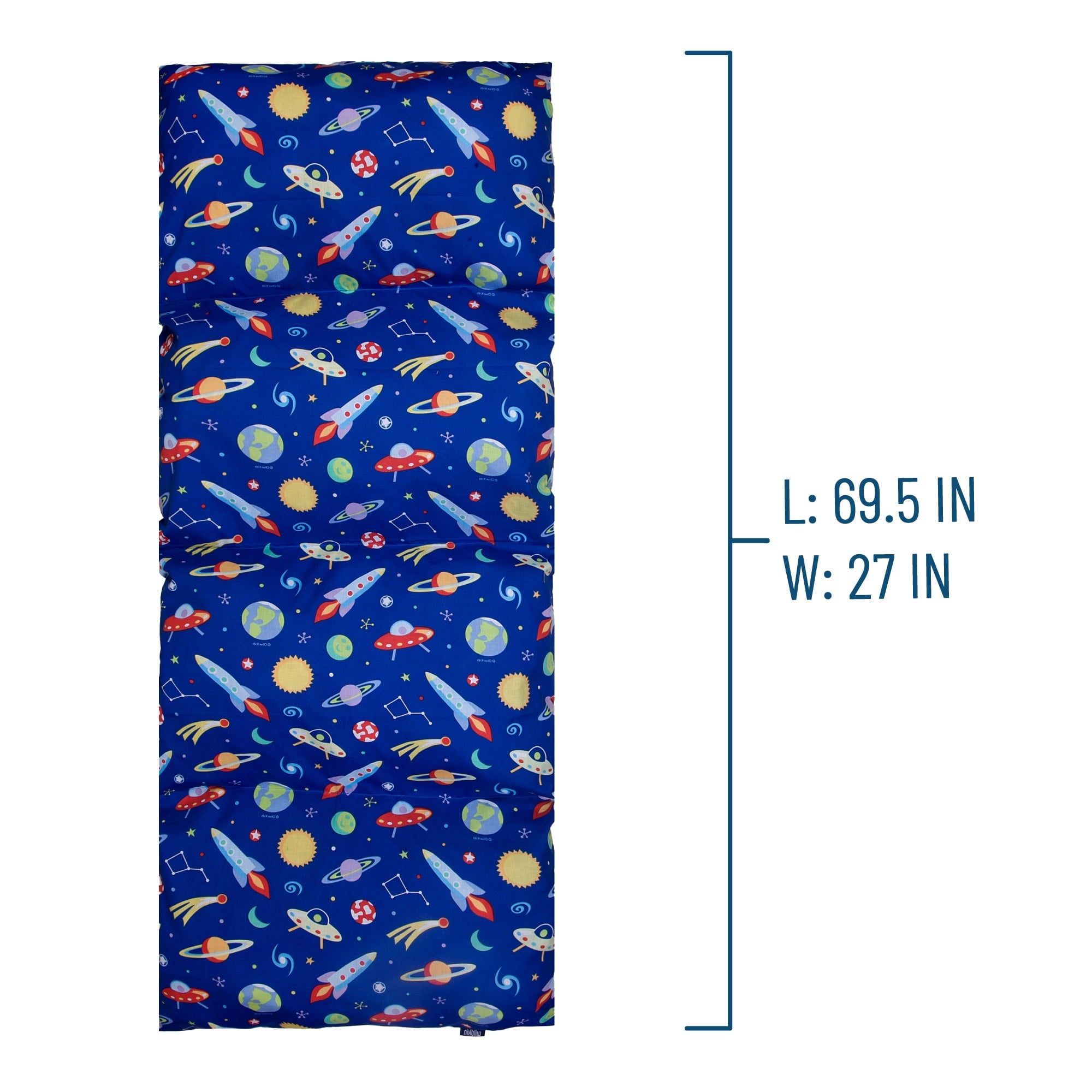 Wildkin Kids Floor Lounger for Boys and Girls, Cotton Polyester Materials Features Separate pillow pockets with envelope closure (Out of This World)