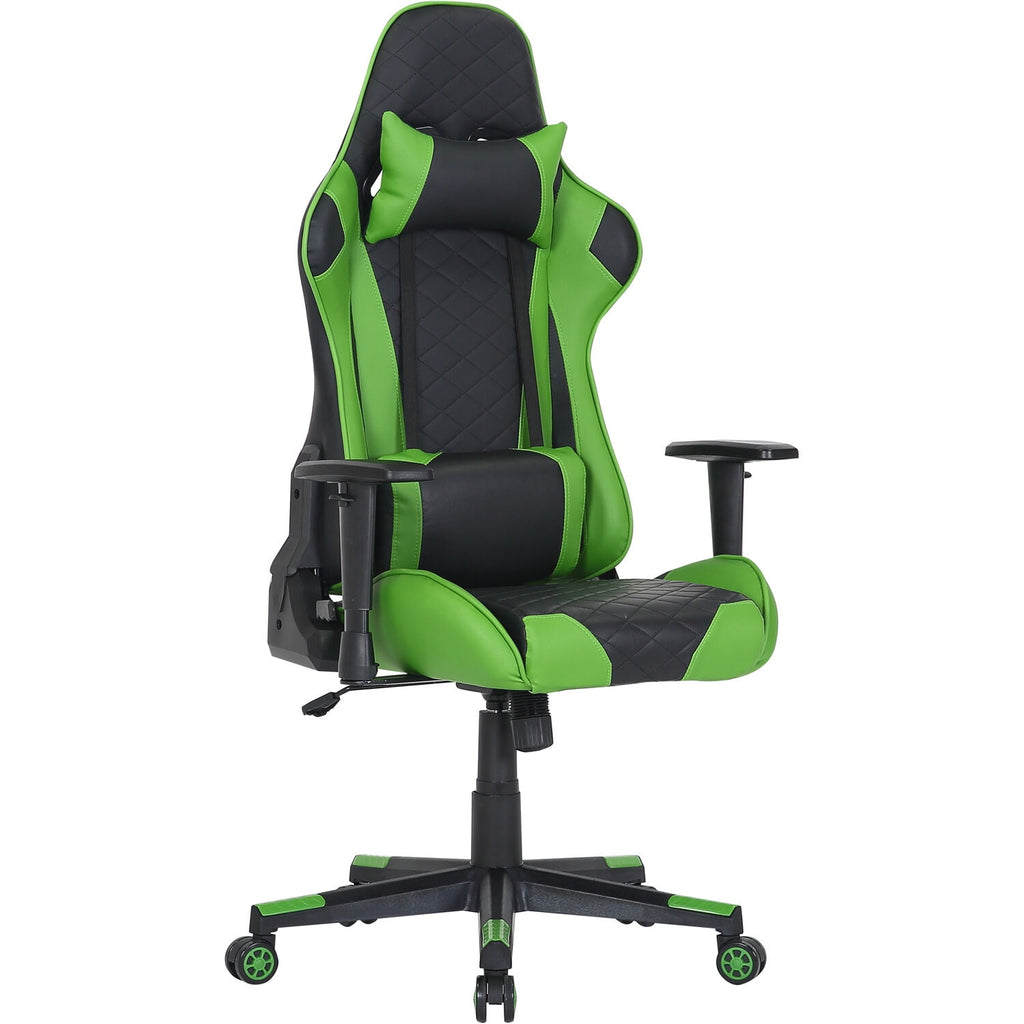 Hanover Commando Green & Black Ergonomic Racer Gaming Chair | Height Adjustable Gas Lift | Tilt Recline | High Quality Padding | HGC0115