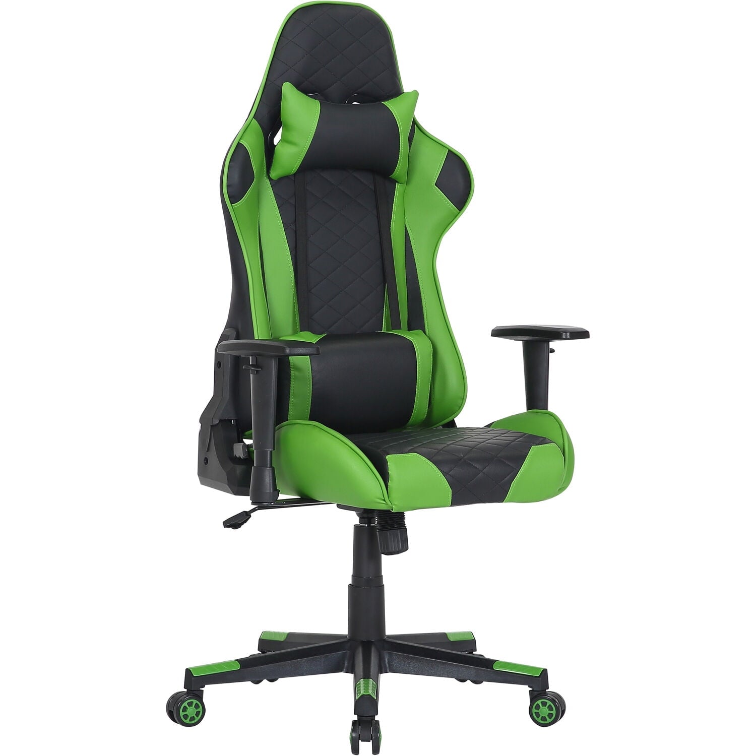 Hanover Commando Green & Black Ergonomic Racer Gaming Chair | Height Adjustable Gas Lift | Tilt Recline | High Quality Padding | HGC0115