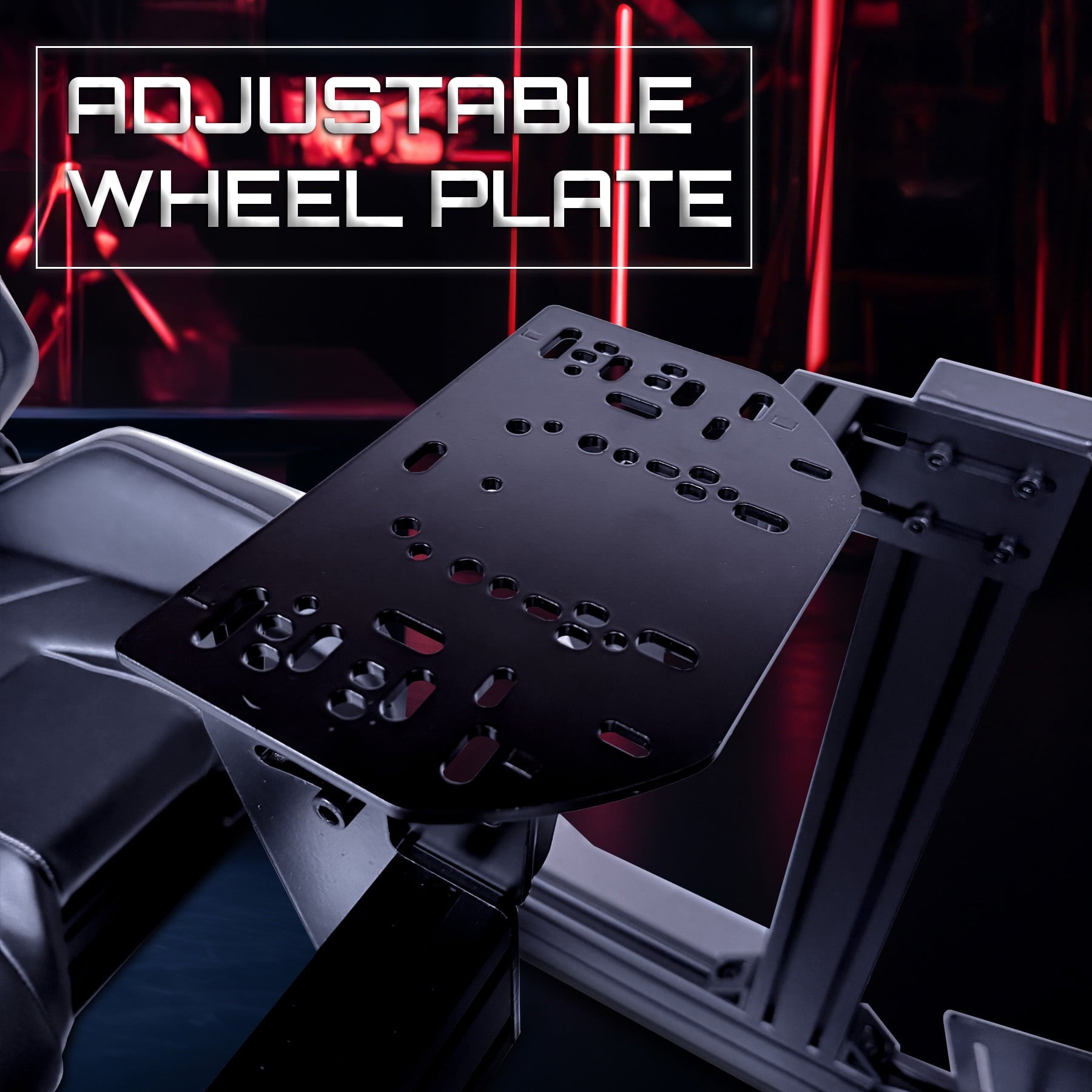 GTR Simulator GTA Revolution Racing Cockpit Video Game Chair w/ Black/Red Seat & Universal Mount