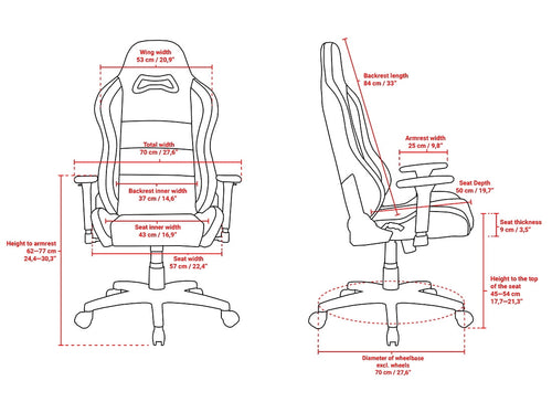 Arozzi Torretta Super Soft Upholstery Fabric Gaming Chair, Breathable Fluid-Repellent Ergonomic Office Chair with Adjustable Height, 3D Armrest & 2 Supportive Pillows (Red)