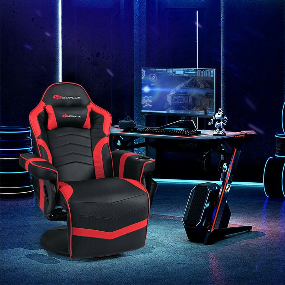 YYAo Gaming Chair, Ergonomic Computer Chair,Desk Chair,Ergonomic High Back Massage Gaming Chair with Pillow-Red