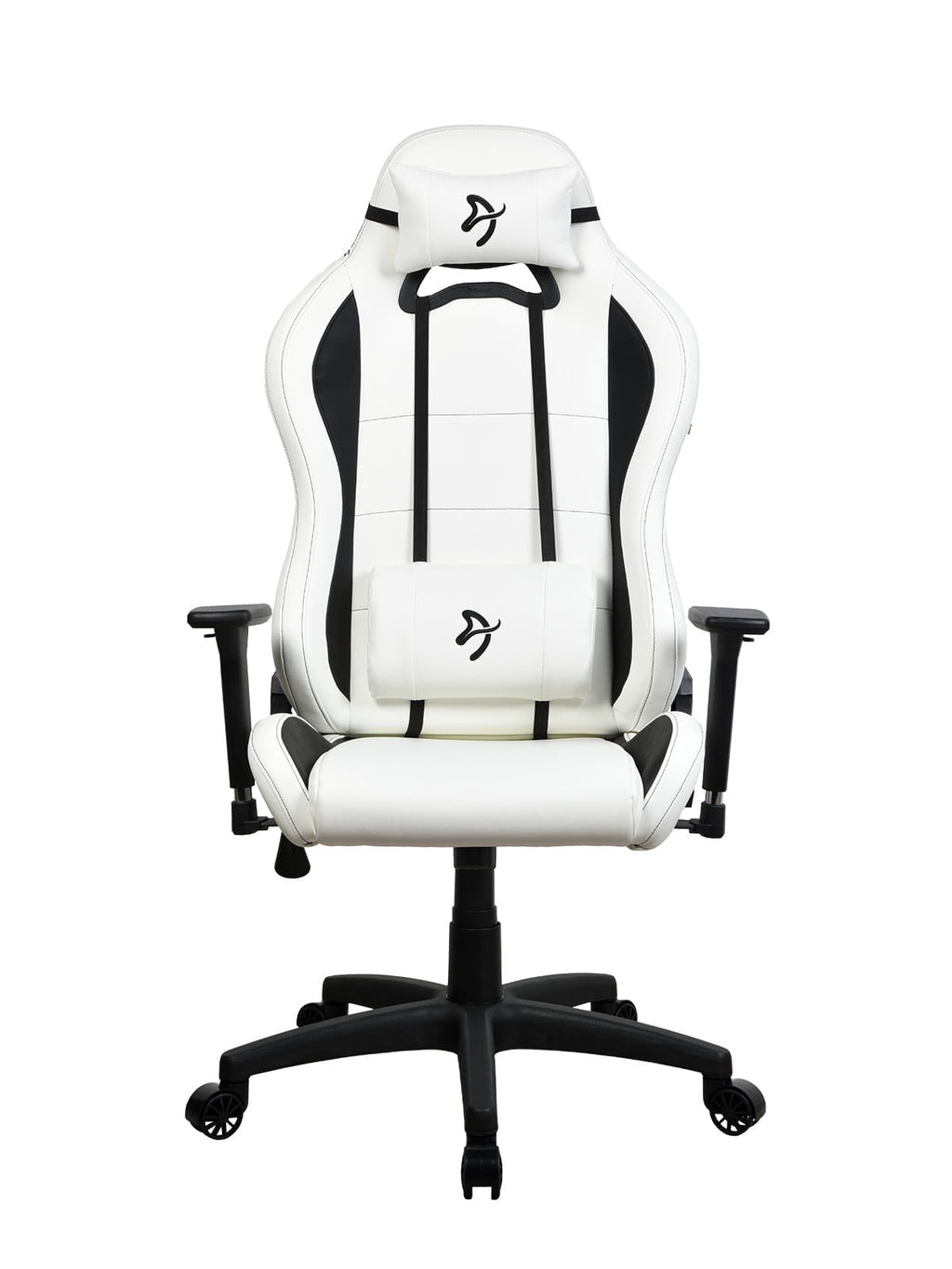 Arozzi Torretta Soft PU Leather Material Gaming Chair, Durable Ergonomic Office Chair with Adjustable Height, 3D Armrest & 2 Supportive Pillows (White)