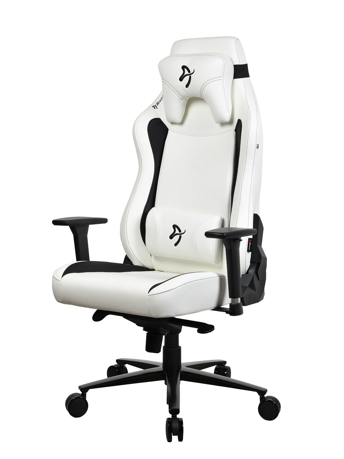 Arozzi Vernazza XL Soft PU Leather Ergonomic Office and Gaming Chair with High Backrest Recliner Swivel Tilt Rocker Adjustable Height and Adjustable Lumbar and Neck Support - White