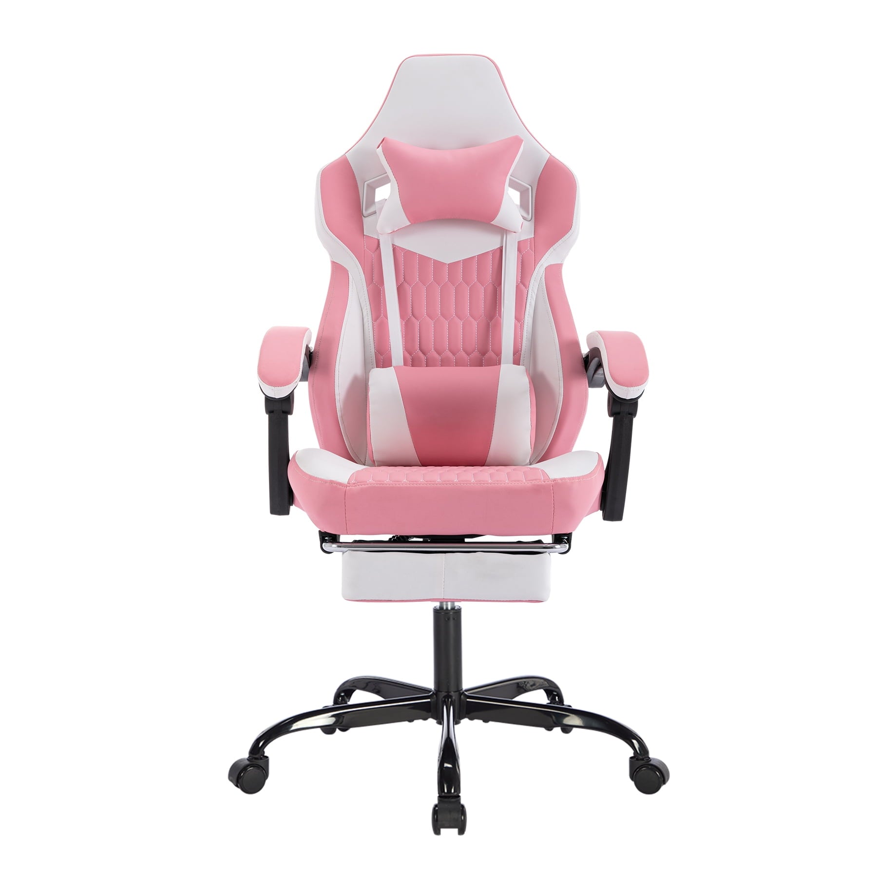 Bananova Ergonomic Gaming Chair High Back Office Chair with Lumbar Support and Adjustable Armrests Swivel Racing Chair, Pink