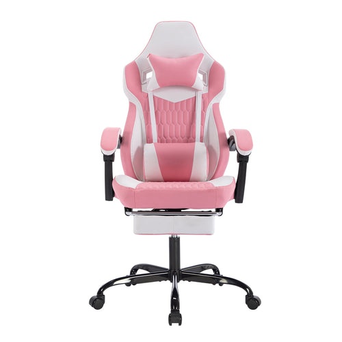 Bananova Ergonomic Gaming Chair High Back Office Chair with Lumbar Support and Adjustable Armrests Swivel Racing Chair, Pink