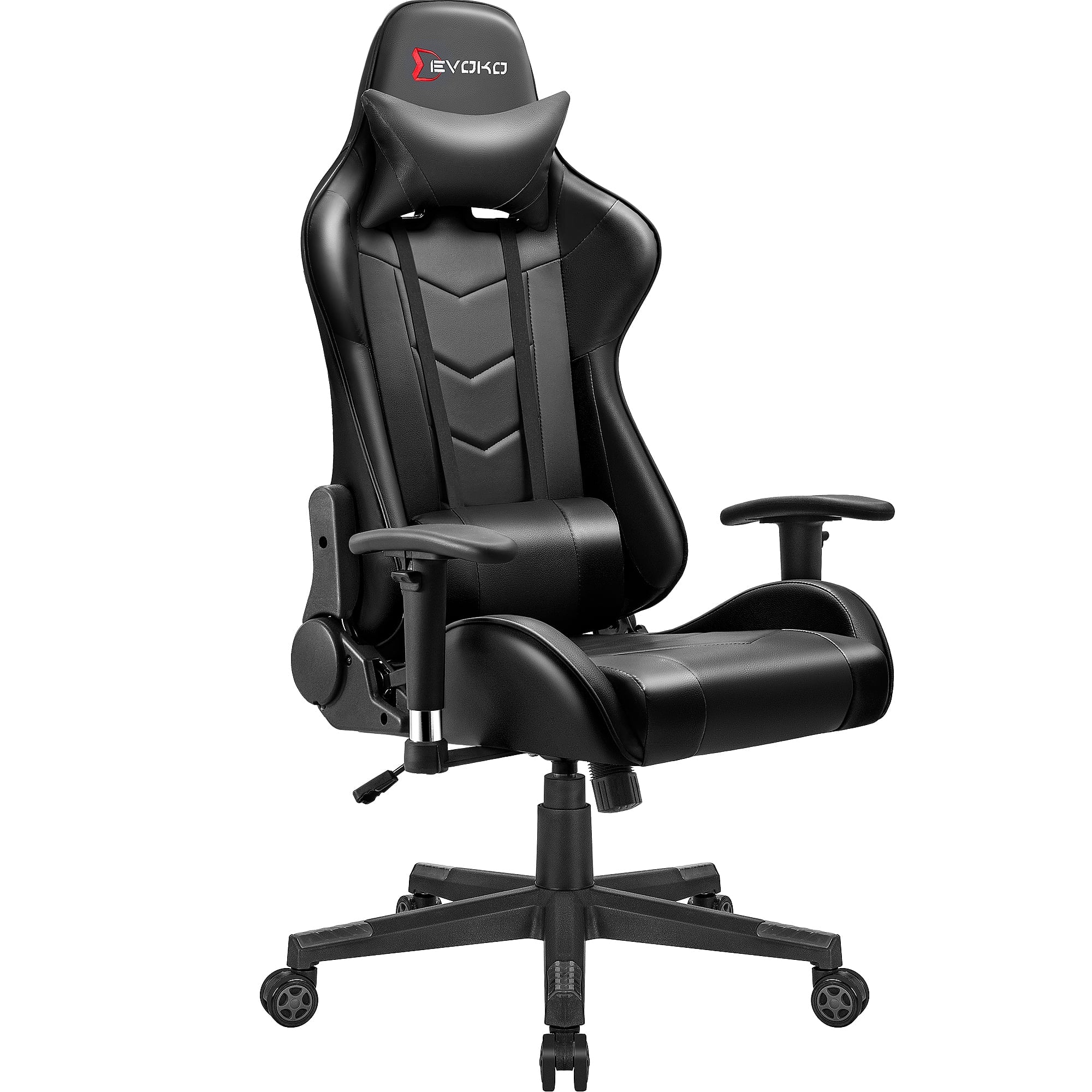 Devoko Gaming Chair High Back Office Chair Racing Style Adjustable Height PC Computer Chair PU Leather, Blue