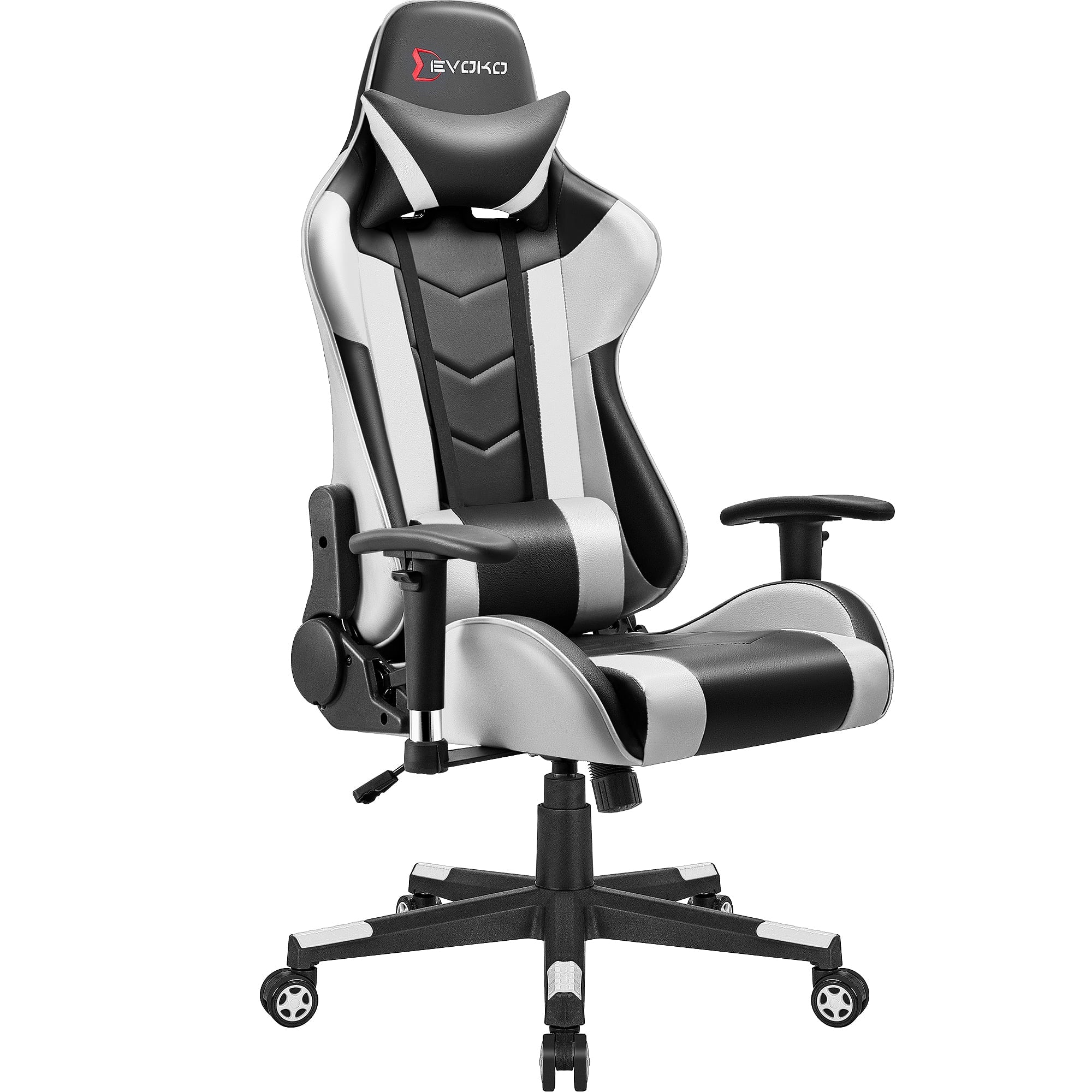 Devoko Gaming Chair High Back Office Chair Racing Style Adjustable Height PC Computer Chair PU Leather, Blue