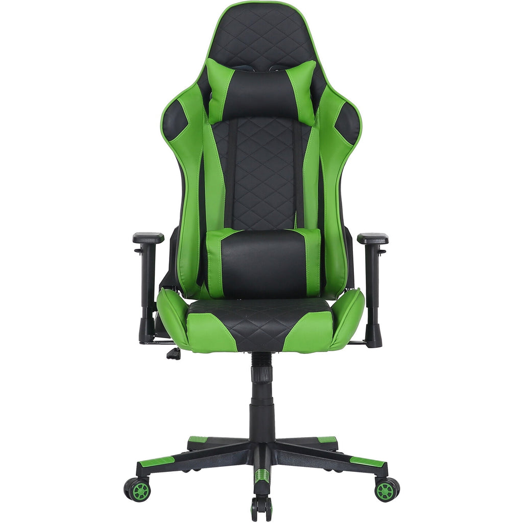 Hanover Commando Green & Black Ergonomic Racer Gaming Chair | Height Adjustable Gas Lift | Tilt Recline | High Quality Padding | HGC0115