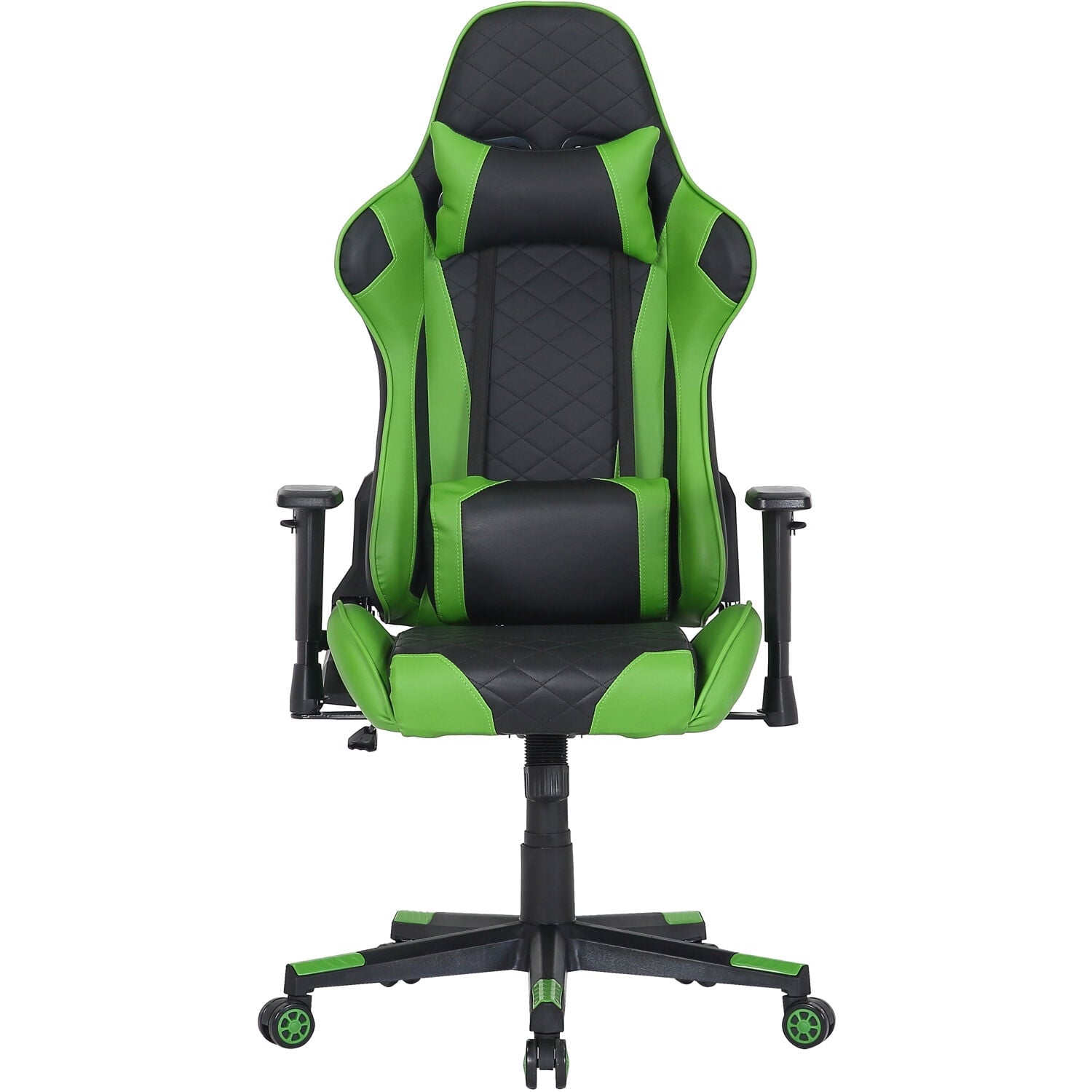 Hanover Commando Green & Black Ergonomic Racer Gaming Chair | Height Adjustable Gas Lift | Tilt Recline | High Quality Padding | HGC0115