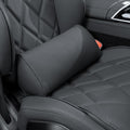 Lumbar Support Pillow for Car Seat and Office Chair, Gaming Chair, Ergonomic Memory Foam Back Cushion Lower Back Pain Relief, Luxury Leather Back Support Pillow, Gray