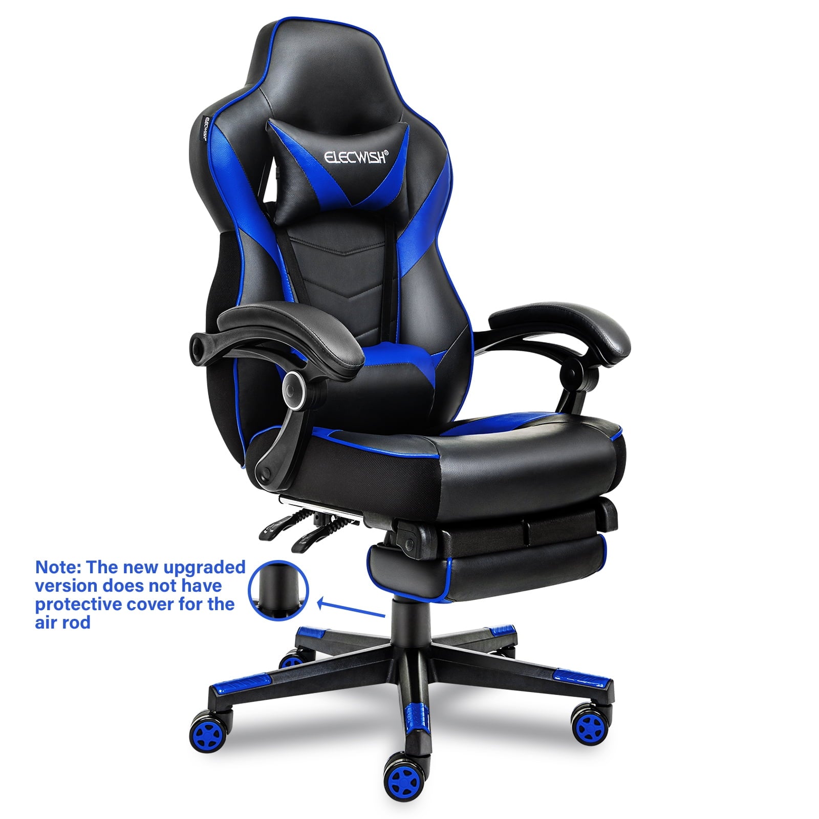 PULUOMIS Gaming Chair with Footrest Ergonomic Office Chair with Arms for Adults Kids, Green