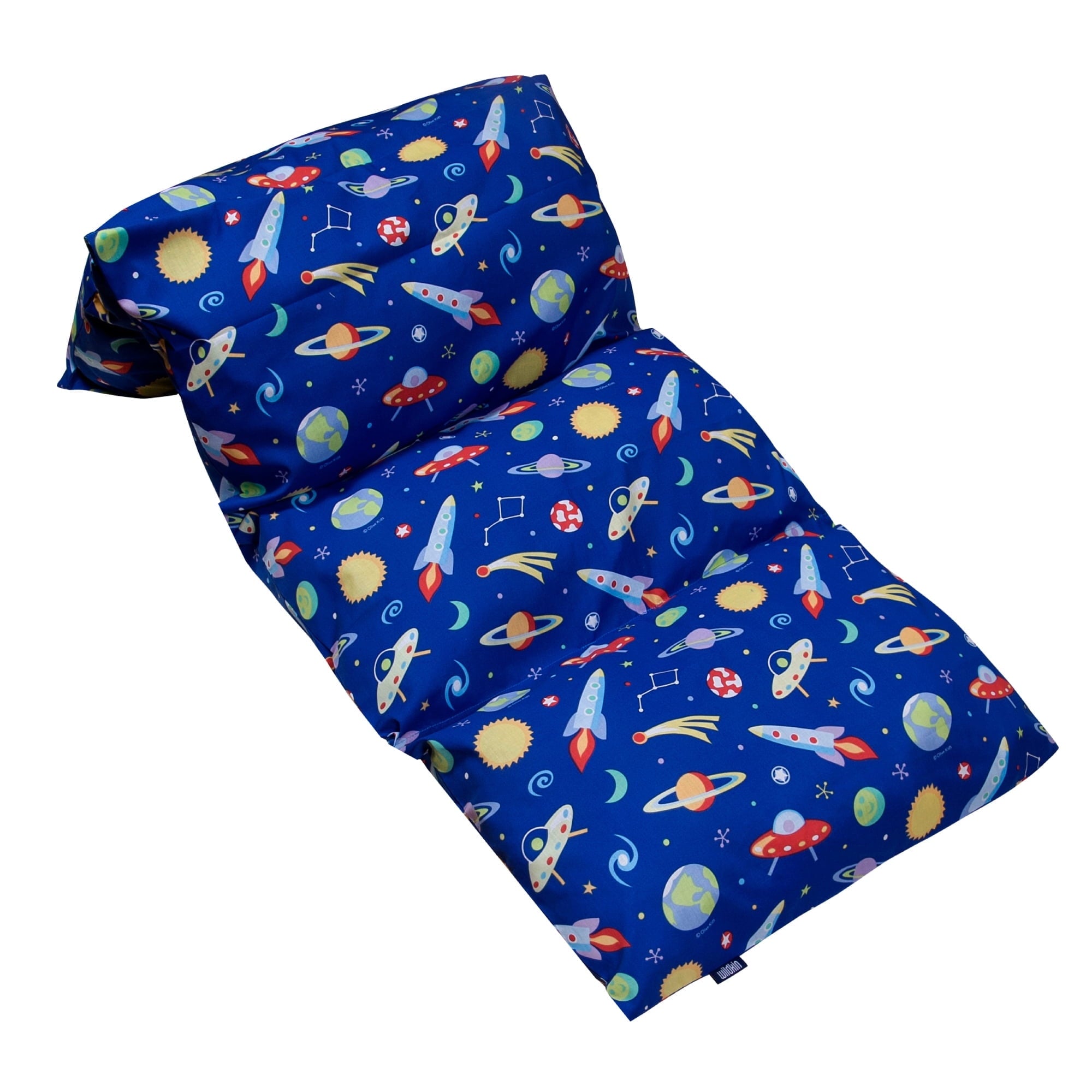 Wildkin Kids Floor Lounger for Boys and Girls, Cotton Polyester Materials Features Separate pillow pockets with envelope closure (Out of This World)