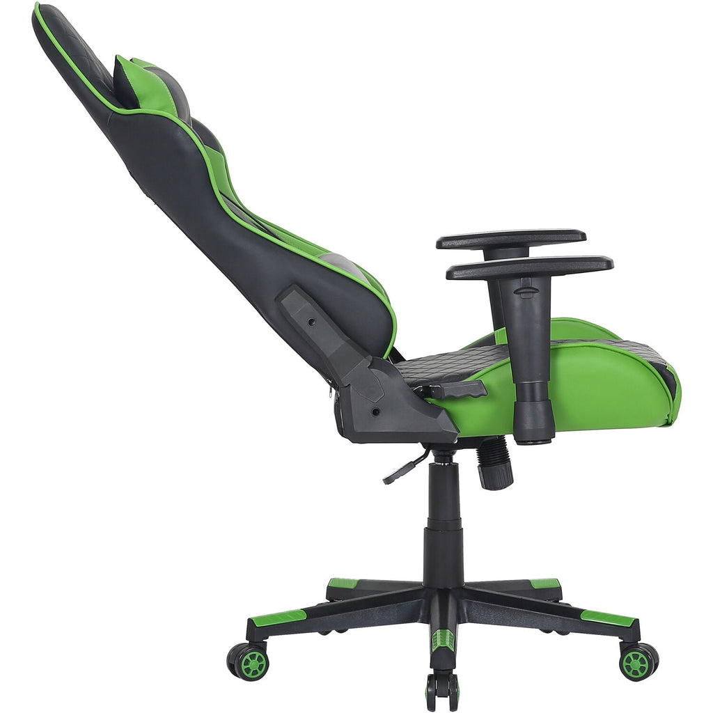 Hanover Commando Green & Black Ergonomic Racer Gaming Chair | Height Adjustable Gas Lift | Tilt Recline | High Quality Padding | HGC0115