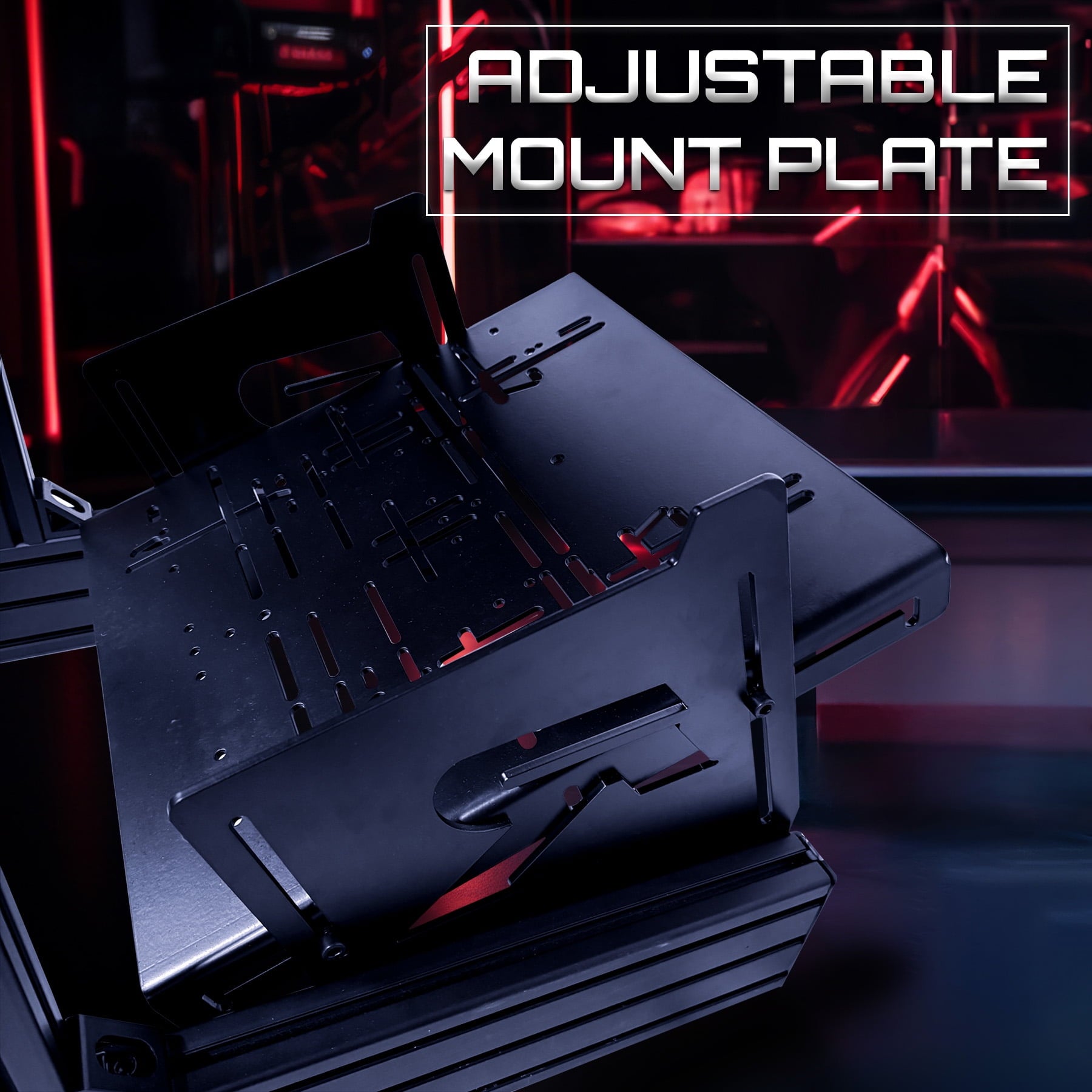 GTR Simulator GTA Revolution Racing Cockpit Video Game Chair w/ Black/Red Seat & Universal Mount