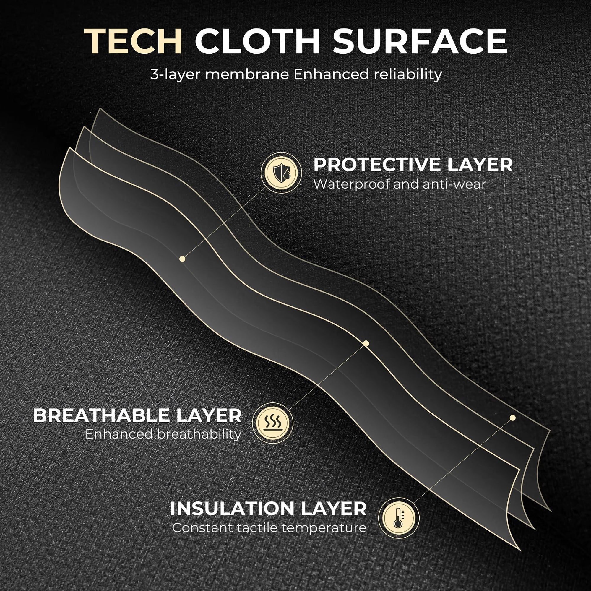 DOWINX Fabric Ergonomic Gaming Chair w/ Footrest & Lumbar Support